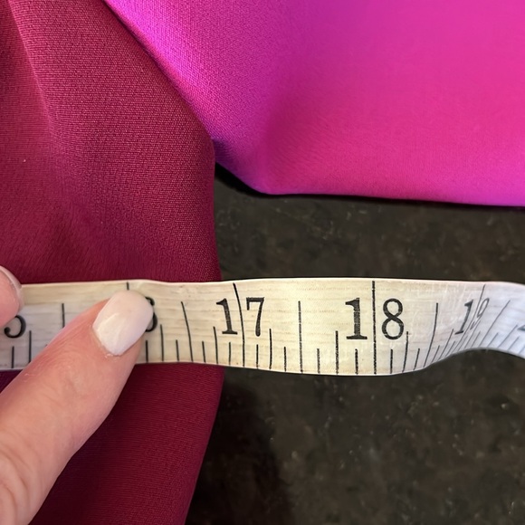 NWT Milly Hot Pink/Maroon Color Block Scuba Knit Sheath Dress Size 6 - Picture 10 of 15